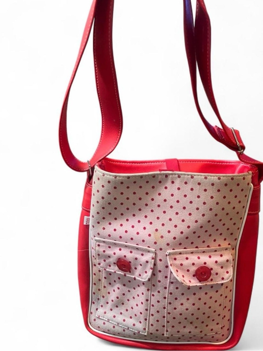 Vintage Paul Frank Red Polka Dot Crossbody Bag - Women